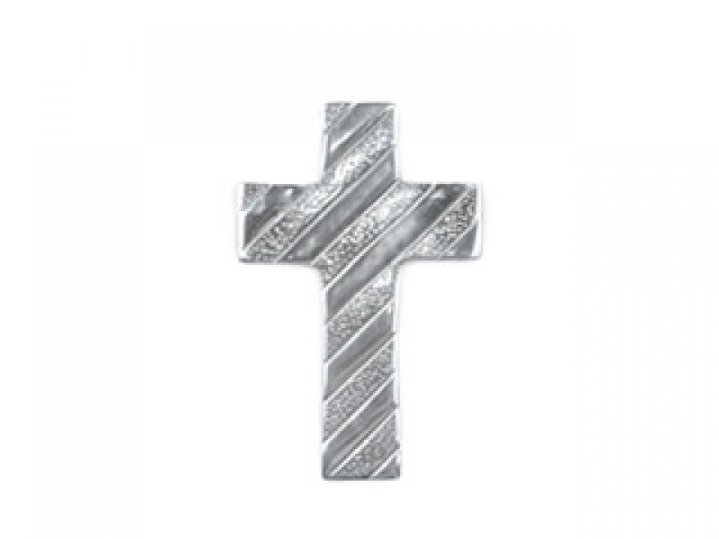 CRUZ RAYAS DIAGONAL CHICA CRUZ EN PEWTER